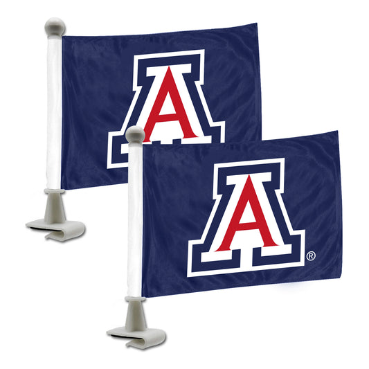 Arizona Wildcats Ambassador Car Flags - 2 Pack Mini Auto Flags, 4in X 6in