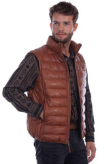 Scully COGNAC SOFT LAMB MEN'S VEST - Flyclothing LLC