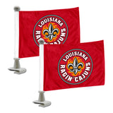 Louisiana-Lafayette Ragin' Cajuns Ambassador Car Flags - 2 Pack Mini Auto Flags, 4in X 6in