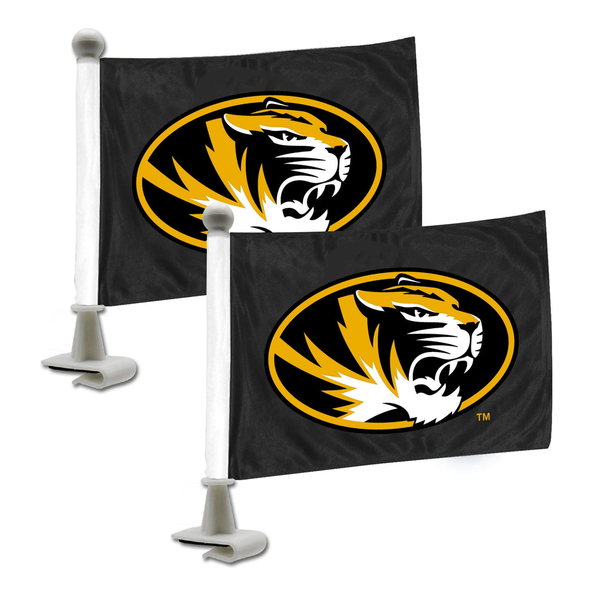 Missouri Tigers Ambassador Car Flags - 2 Pack Mini Auto Flags, 4in X 6in