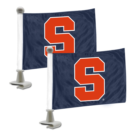 Syracuse Orange Ambassador Car Flags - 2 Pack Mini Auto Flags, 4in X 6in