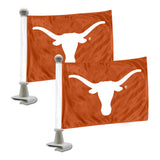 Texas Longhorns Ambassador Car Flags - 2 Pack Mini Auto Flags, 4in X 6in