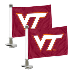 Virginia Tech Hokies Ambassador Car Flags - 2 Pack Mini Auto Flags, 4in X 6in