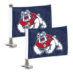 Fresno State Bulldogs Ambassador Car Flags - 2 Pack Mini Auto Flags, 4in X 6in