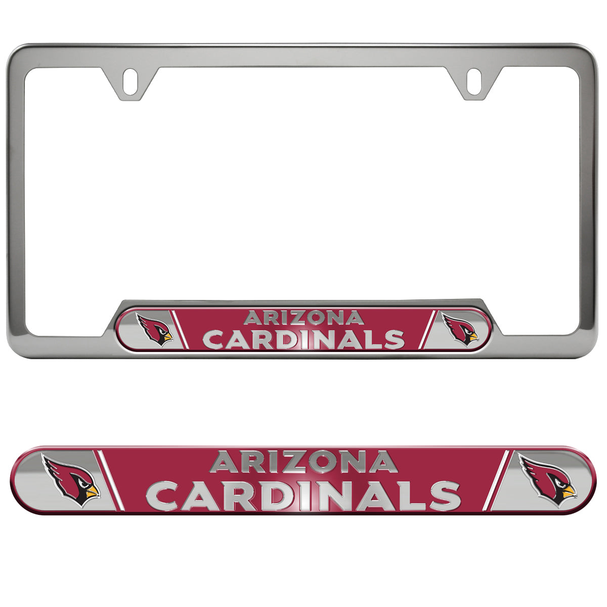 Arizona Cardinals Embossed License Plate Frame, 6.25in x 12.25in