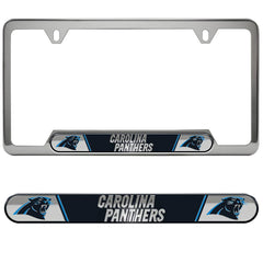 Carolina Panthers Embossed License Plate Frame, 6.25in x 12.25in - Carolina Panthers