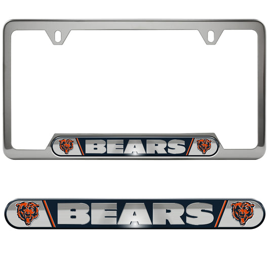 Chicago Bears Embossed License Plate Frame, 6.25in x 12.25in