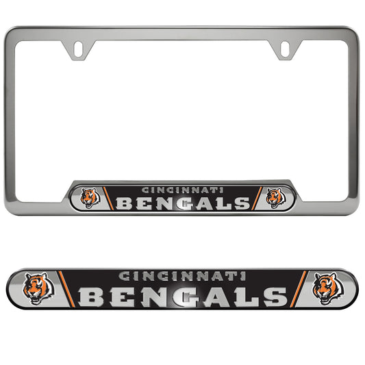 Cincinnati Bengals Embossed License Plate Frame, 6.25in x 12.25in