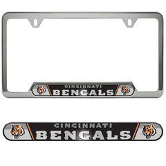 Cincinnati Bengals Embossed License Plate Frame, 6.25in x 12.25in