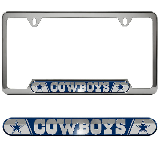 Dallas Cowboys Embossed License Plate Frame, 6.25in x 12.25in