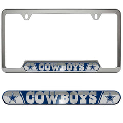 Dallas Cowboys Embossed License Plate Frame, 6.25in x 12.25in - Dallas Cowboys