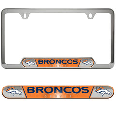 Denver Broncos Embossed License Plate Frame, 6.25in x 12.25in