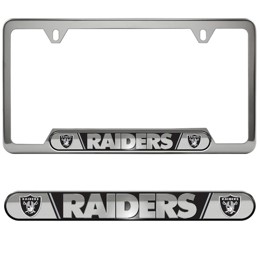 Las Vegas Raiders Embossed License Plate Frame, 6.25in x 12.25in