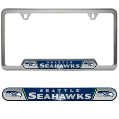 Seattle Seahawks Embossed License Plate Frame, 6.25in x 12.25in