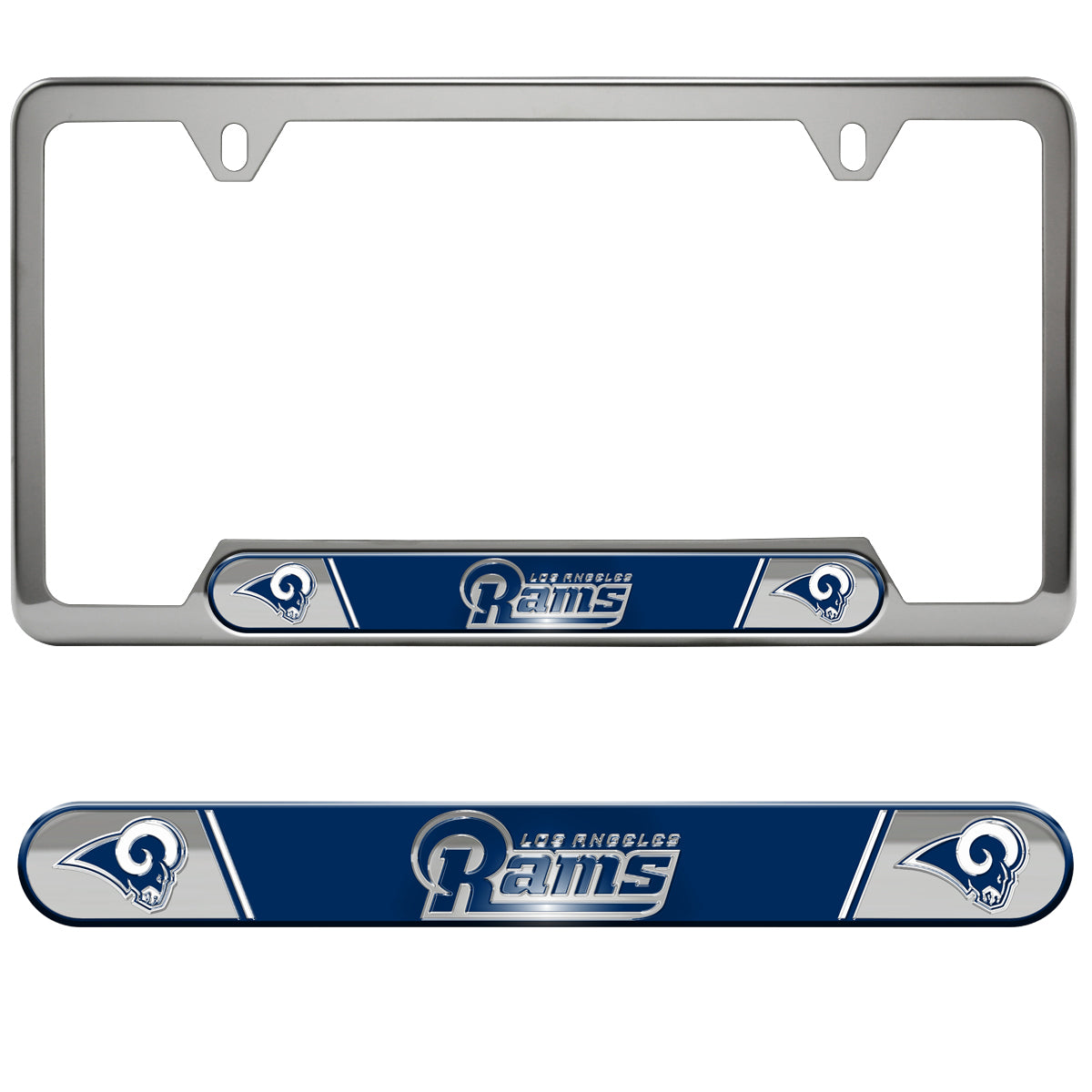 Los Angeles Rams Embossed License Plate Frame, 6.25in x 12.25in