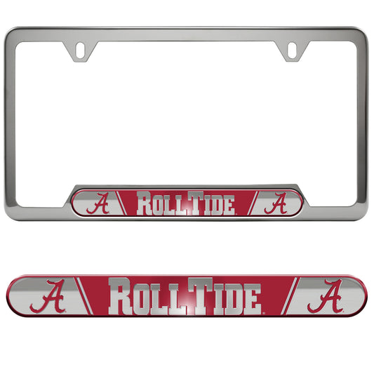 Alabama Crimson Tide Embossed License Plate Frame, 6.25in x 12.25in