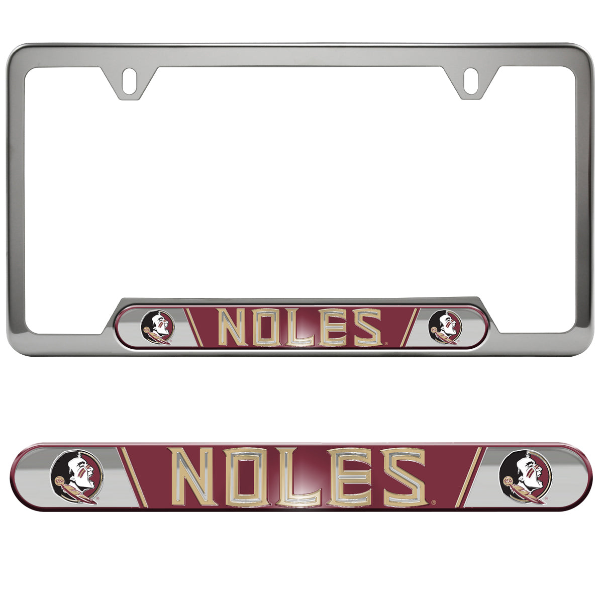 Florida State Seminoles Embossed License Plate Frame, 6.25in x 12.25in