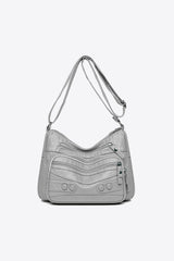 PU Leather Adjustable Strap Shoulder Bag - Flyclothing LLC