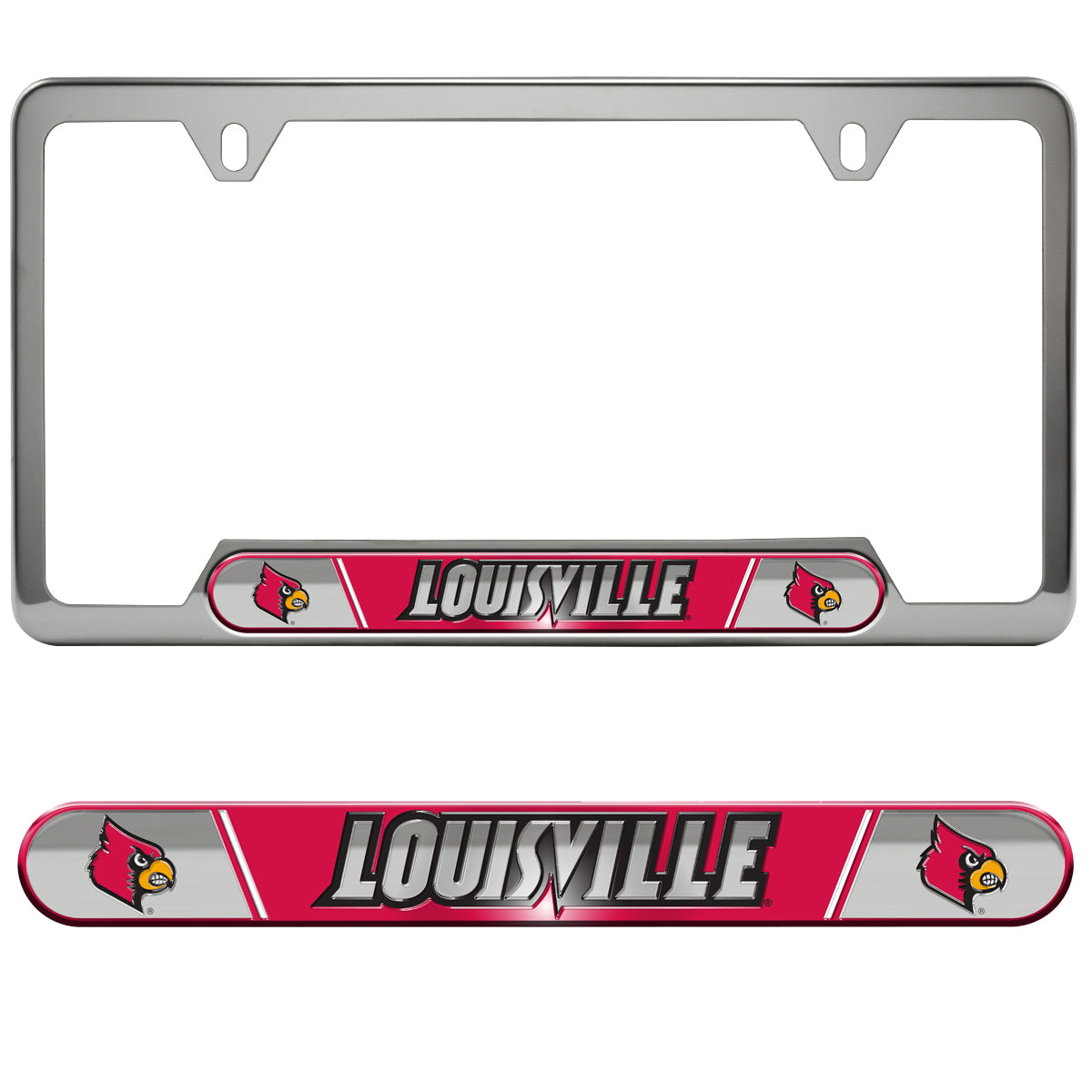 Louisville Cardinals Embossed License Plate Frame, 6.25in x 12.25in