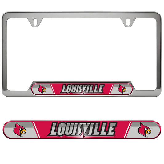 Louisville Cardinals Embossed License Plate Frame, 6.25in x 12.25in