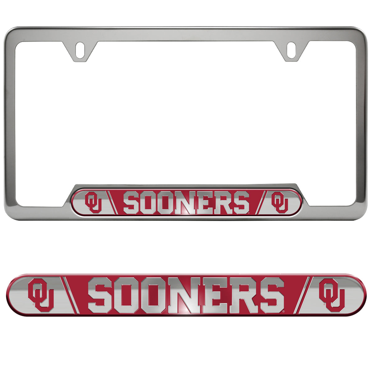 Oklahoma Sooners Embossed License Plate Frame, 6.25in x 12.25in - Oklahoma