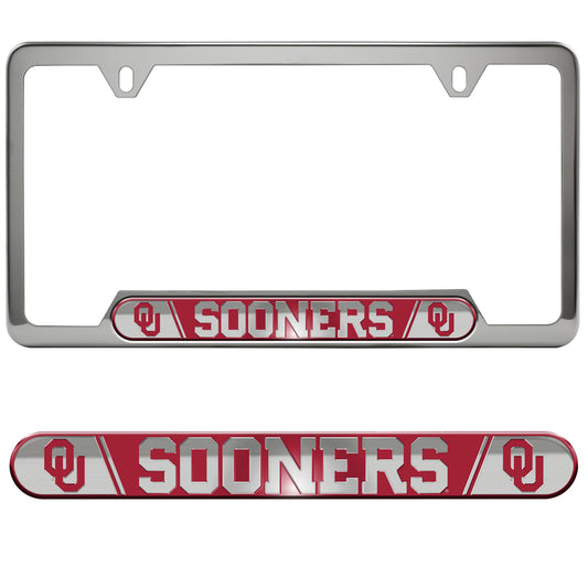 Oklahoma Sooners Embossed License Plate Frame, 6.25in x 12.25in