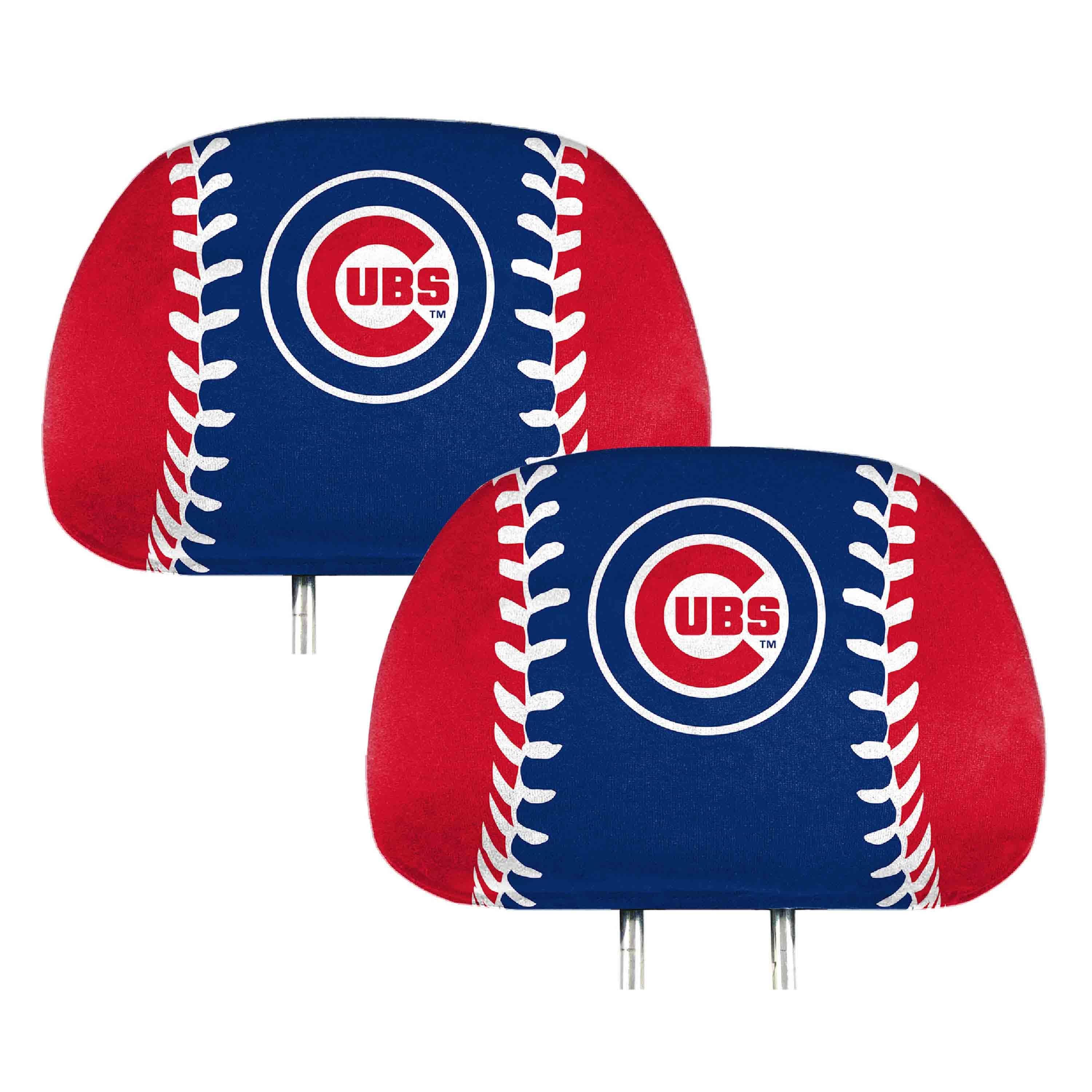 Chicago Cubs Printed Head Rest Cover Set - 2 Pieces - Chicago Cubs