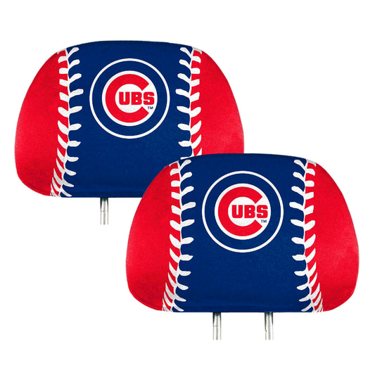 Chicago Cubs Printed Head Rest Cover Set - 2 Pieces - Chicago Cubs