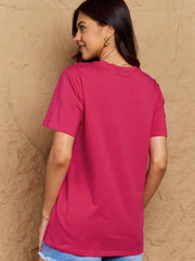 Full Size Round Neck Short Sleeve T-Shirt - Trendsi