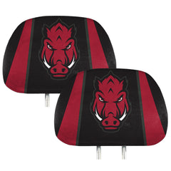 Arkansas Razorbacks Printed Head Rest Cover Set - 2 Pieces