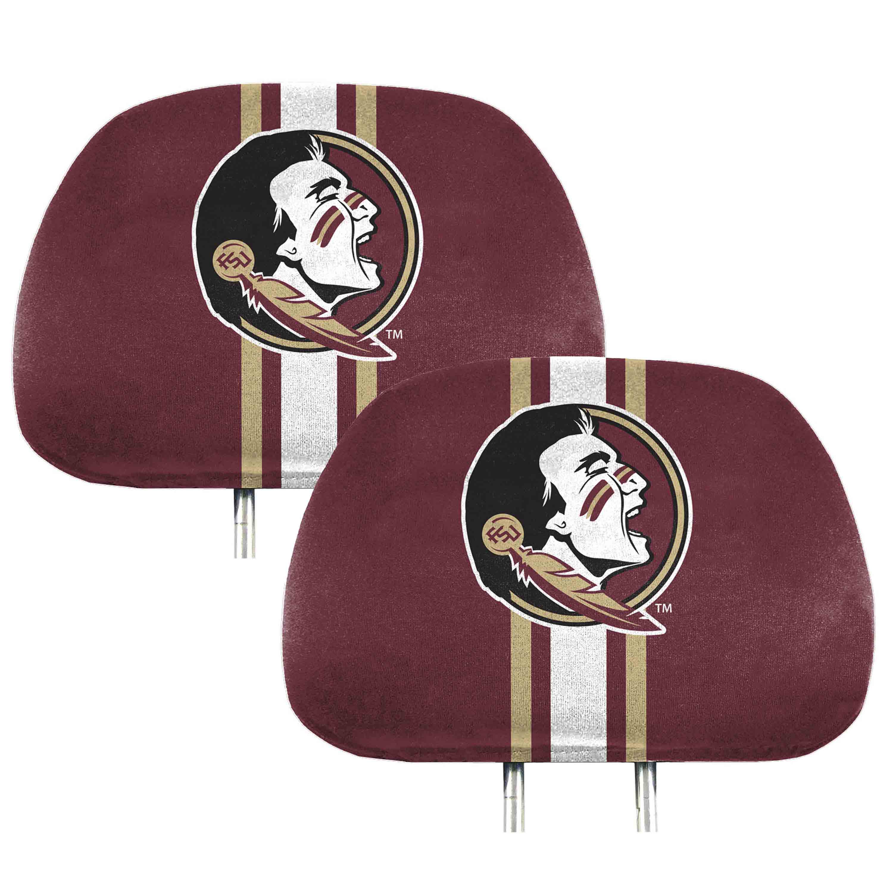 Florida State Seminoles Printed Head Rest Cover Set - 2 Pieces