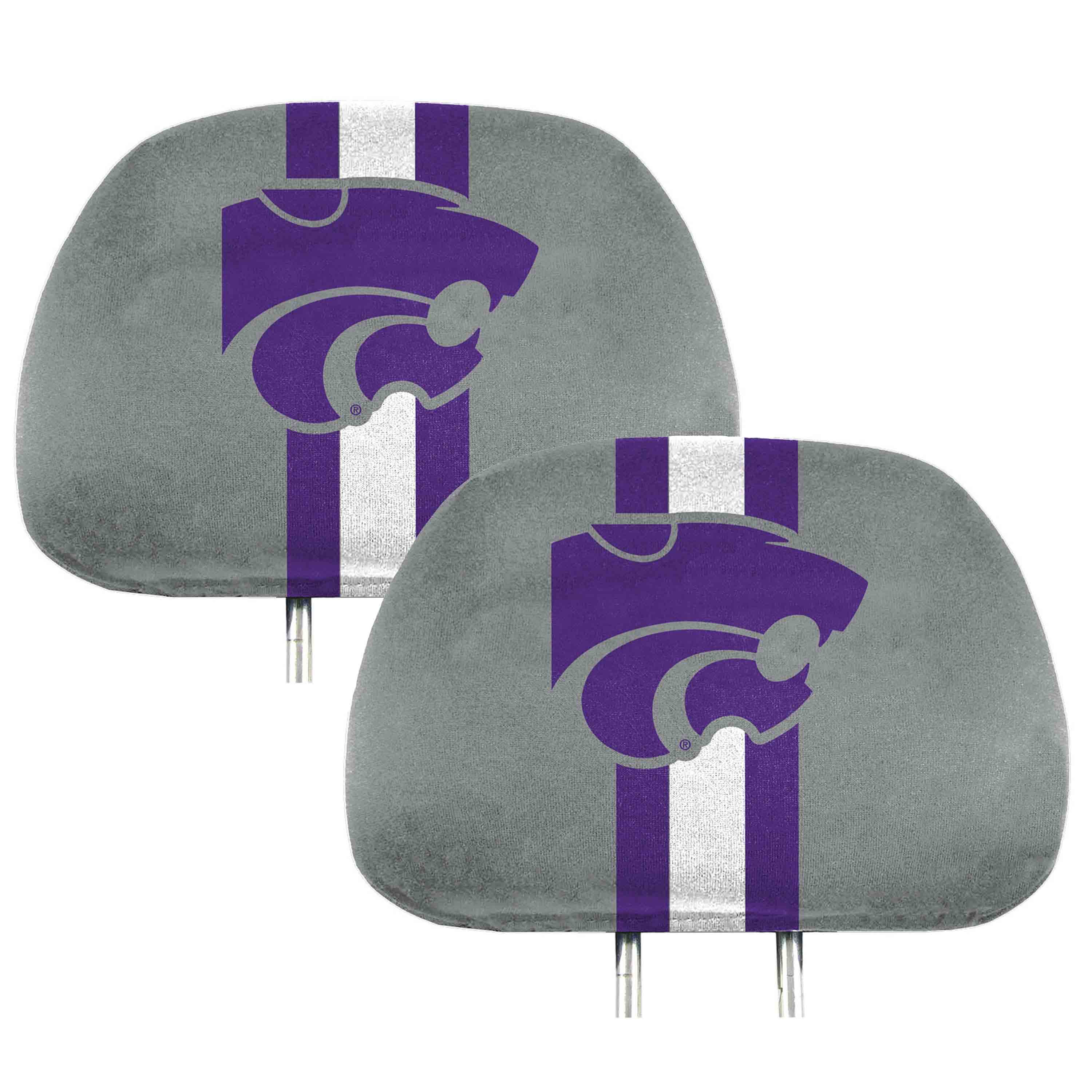 Kansas State Wildcats Printed Head Rest Cover Set - 2 Pieces