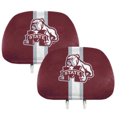 Mississippi State Bulldogs Printed Head Rest Cover Set - 2 Pieces - Mississippi State