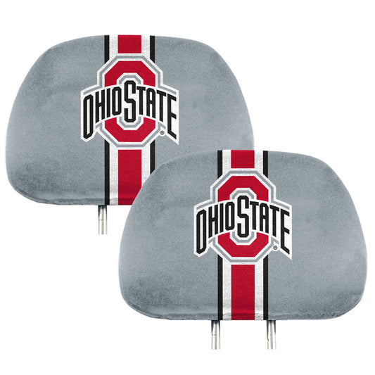 Ohio State Buckeyes Printed Head Rest Cover Set - 2 Pieces