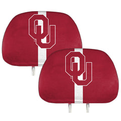 Oklahoma Sooners Printed Head Rest Cover Set - 2 Pieces - Oklahoma