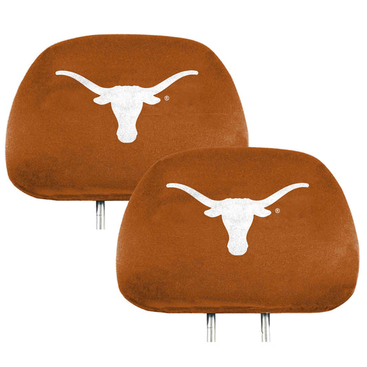 Texas Longhorns Printed Head Rest Cover Set - 2 Pieces