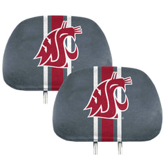 Washington State Cougars Printed Head Rest Cover Set - 2 Pieces