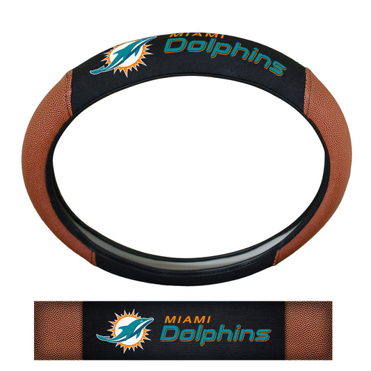 Miami Dolphins Football Grip Steering Wheel Cover 15" Diameter