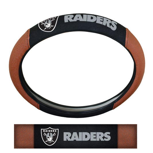 Las Vegas Raiders Football Grip Steering Wheel Cover 15" Diameter