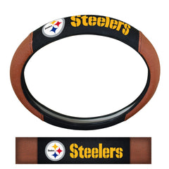 Pittsburgh Steelers Football Grip Steering Wheel Cover 15" Diameter - Pittsburgh Steelers