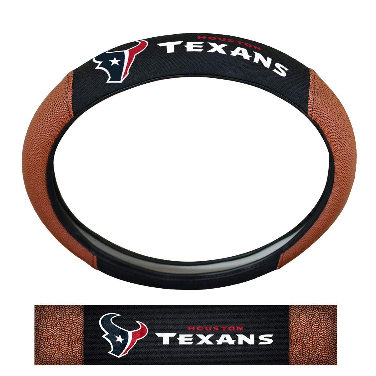 Houston Texans Football Grip Steering Wheel Cover 15" Diameter