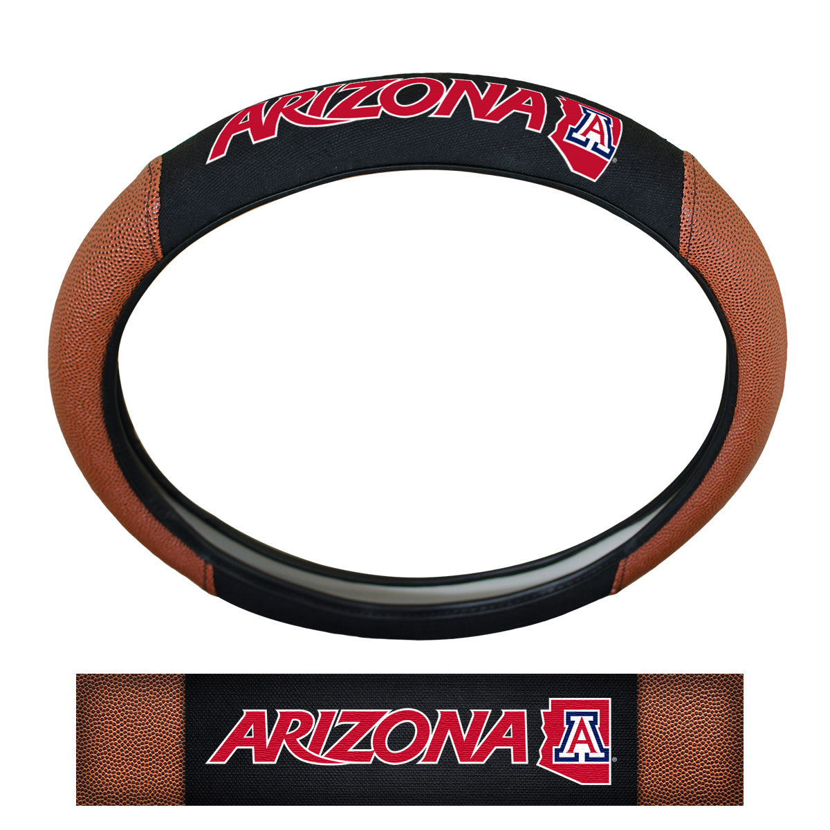 Arizona Wildcats Football Grip Steering Wheel Cover 15" Diameter