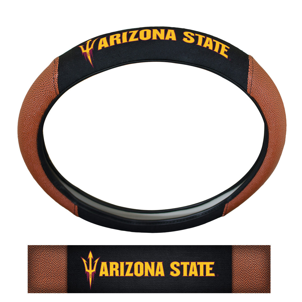 Arizona State Sun Devils Football Grip Steering Wheel Cover 15" Diameter