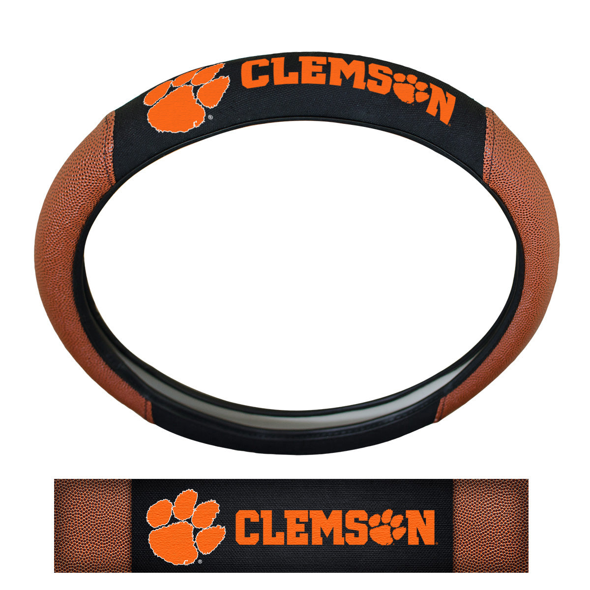 Clemson Tigers Football Grip Steering Wheel Cover 15" Diameter