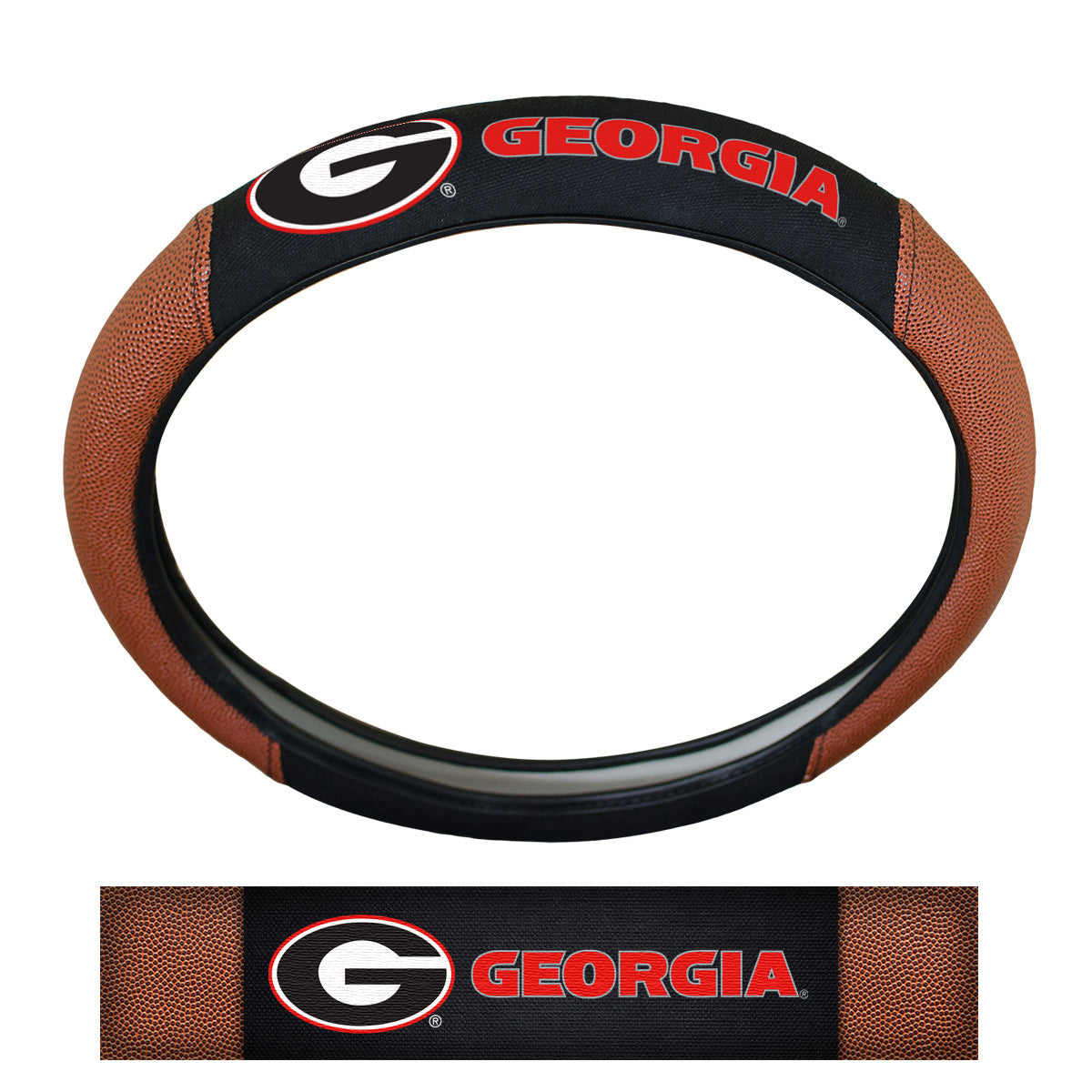 Georgia Bulldogs Football Grip Steering Wheel Cover 15" Diameter