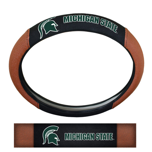 Michigan State Spartans Football Grip Steering Wheel Cover 15" Diameter - Michigan State