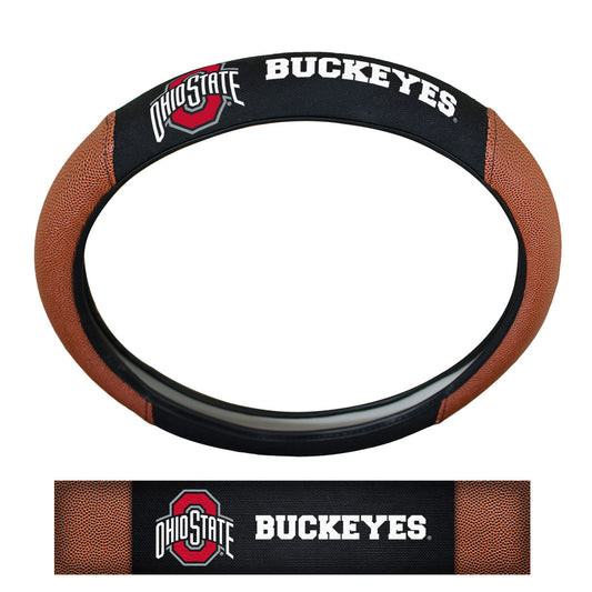 Ohio State Buckeyes Football Grip Steering Wheel Cover 15" Diameter