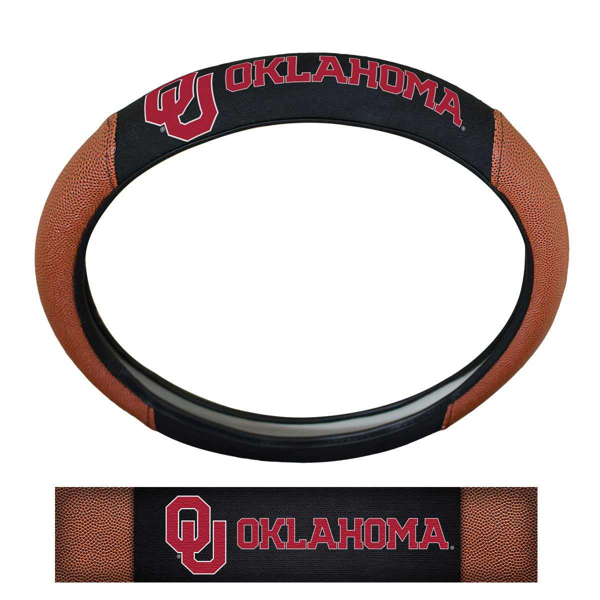 Oklahoma Sooners Football Grip Steering Wheel Cover 15" Diameter