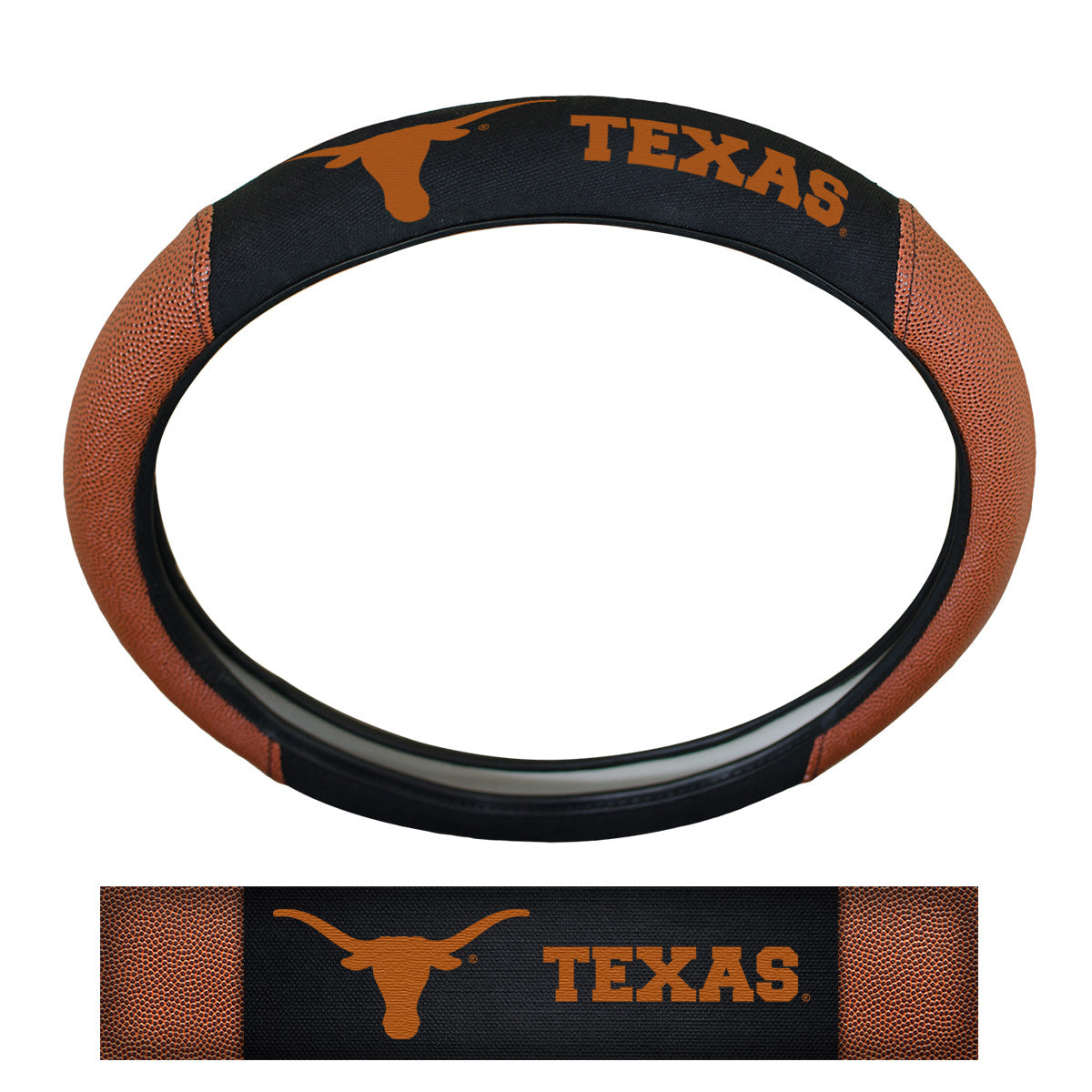 Texas Longhorns Football Grip Steering Wheel Cover 15" Diameter