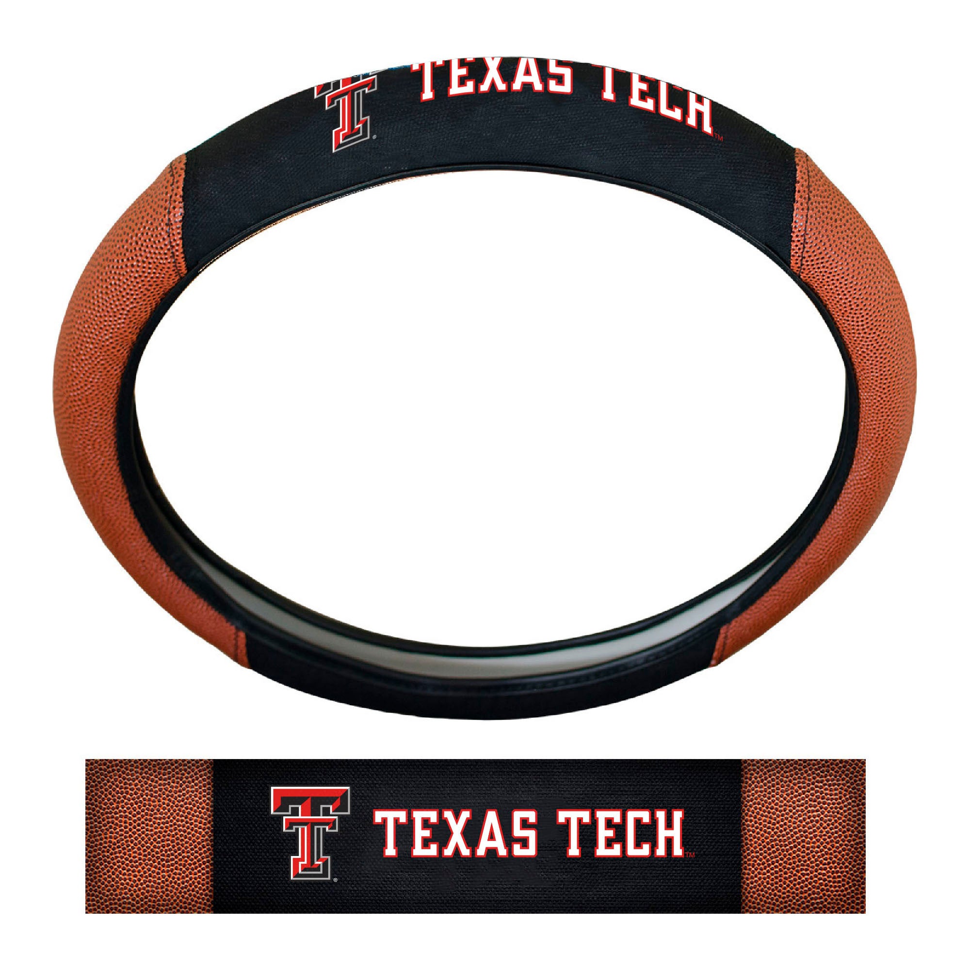 Texas Tech Red Raiders Football Grip Steering Wheel Cover 15" Diameter